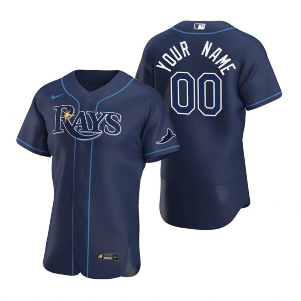 Tampa Bay Rays Custom Men's Nike Navy Alternate 2020 Authentic Team MLB Jersey