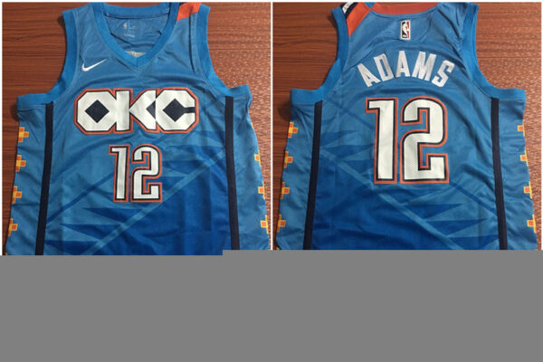 Thunder 12 Steven Adams Blue City Edition Nike Swingman Jersey