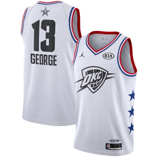 Thunder 13 Paul George White 2019 NBA All-Star Game Jordan Brand Swingman Jersey