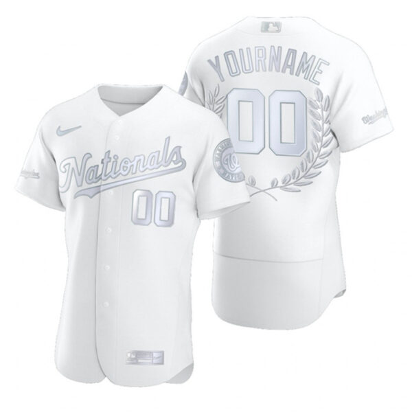 Washington Nationals Custom Men''s Nike Platinum MLB MVP Limited Player Edition Jersey