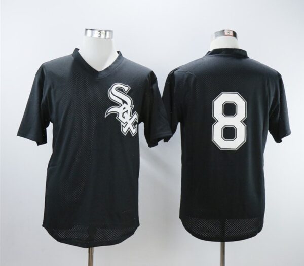 White Sox 8 Bo Jackson Black Throwback BP Jersey