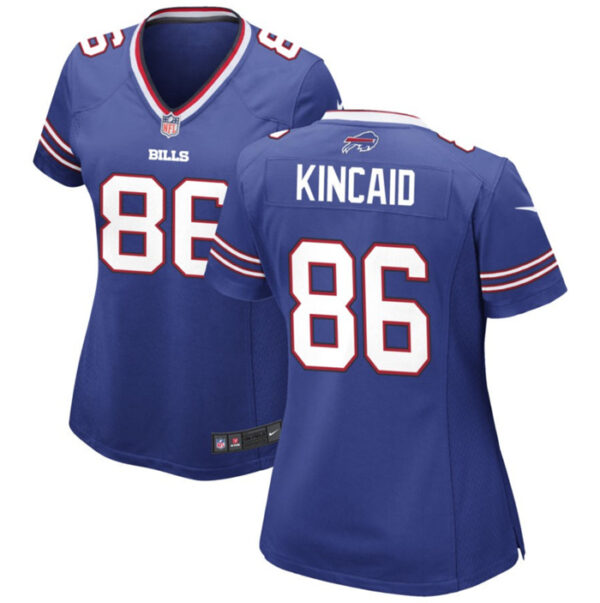 Women's Buffalo Bills #86 Dalton Kincaid Blue Stitched Game Jersey(Run Small)