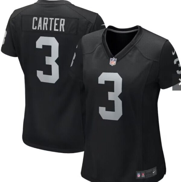 Women's Las Vegas Raiders #3 DeAndre Carter Vapor Limited Black Jersey