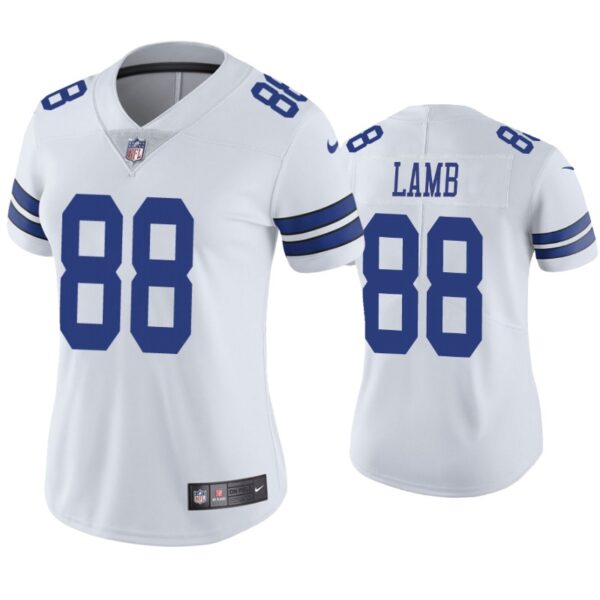 Women Cowboys #88 CeeDee Lamb white Team Color NFL Vapor Untouchable Limited Jersey