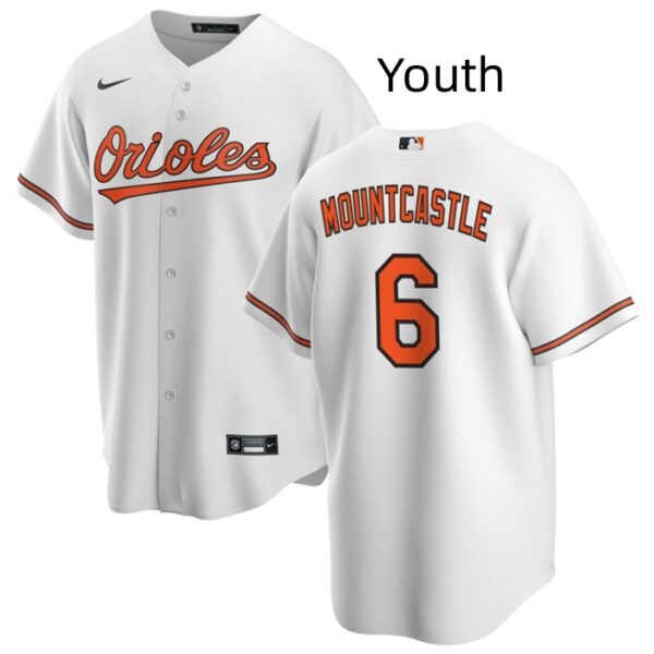 Youth Baltimore Orioles #6 Ryan Mountcastle White Stitched Jersey