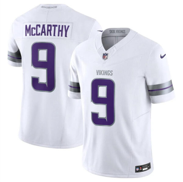 Youth Minnesota Vikings #9 J.J. McCarthy White F.U.S.E. Winter Warrior Limited Stitched Jersey