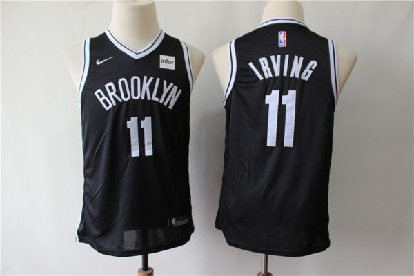 Youth Nets 11 Kyrie Irving Black Youth Nike Swingman Jersey