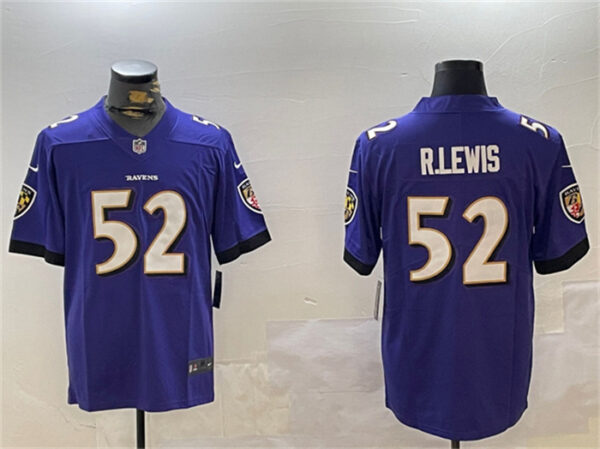 Men's Baltimore Ravens #52 Ray Lewis Purple Vapor Untouchable Limited Football Jersey