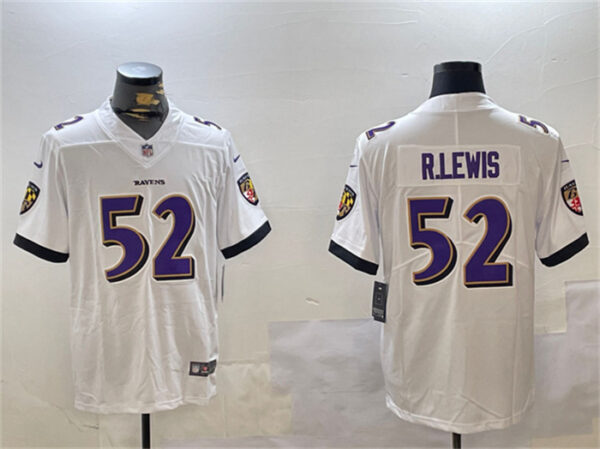 Men's Baltimore Ravens #52 Ray Lewis White Vapor Untouchable Limited Football Jersey